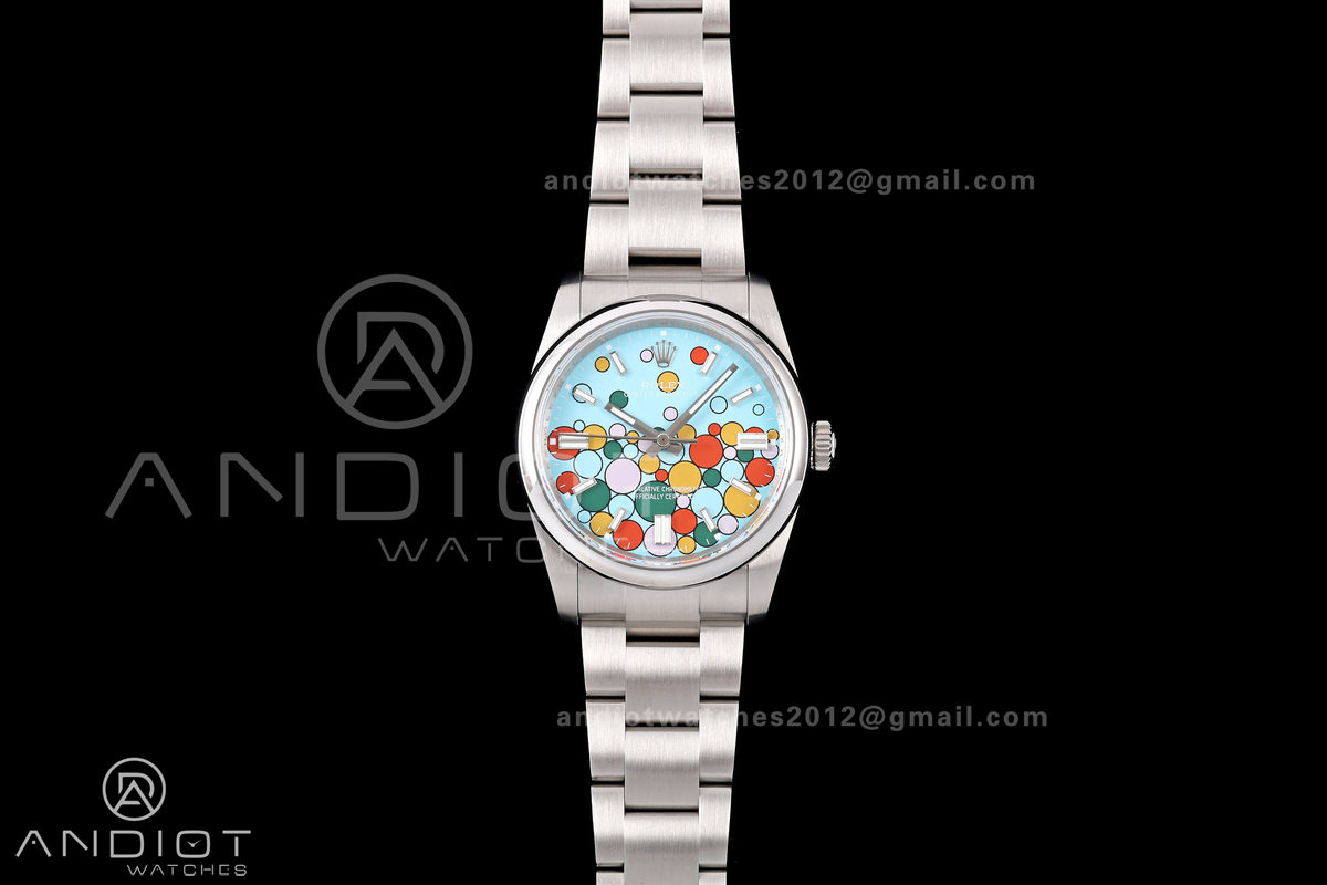 Oyster Perpetual 126000 36mm QF 1:1 Best Edition 904L Steel Celebration Dial JH3230 Free Sprung